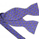 Jos A Bank Silk Bow Tie Purple Hand Made Men's One Size Adjustable