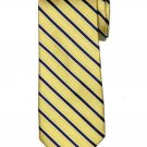 NEW Nautica Silk Tie Yellow Navy Blue Repp Stripe Men's