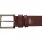 Penguin Double Full Gain Cowhide Leather Brown Men's Size 38