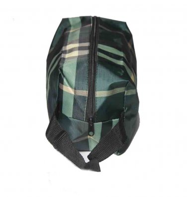 Assured Light Weight Plaid Travel Toiletry Bag Polyester Vinyl Plaid