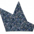 Gascoigne Extra Large Pocket Square Cotton Blue Teal Tan White Purple Men's Gascoigne Extra Large Pocket Square Cotton Blue Teal Tan White Purple Men's