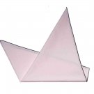 Large Vintage Cotton Pocket Square Pink With Black Border Men's 17" X 17"