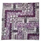 Hand Stitched Lawn Cotton Fabric Pocket Square Tudor Belle Fabric Purple White
