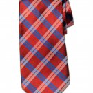 Club Room Tie Marathon Plaid Silk Red White Blue Men's