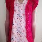 Children's vests knitted with hand-knitted wool