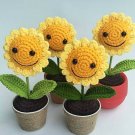 Sunflower woven pot