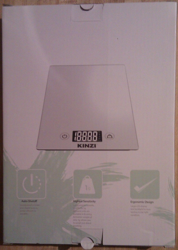 Digital Kitchen Scale (12 lbs Max), Tempered Glass