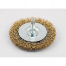 Craftsman 3" Wire Wheel Brush - NEW, grade COURSE, Brass-coated, 1/4"