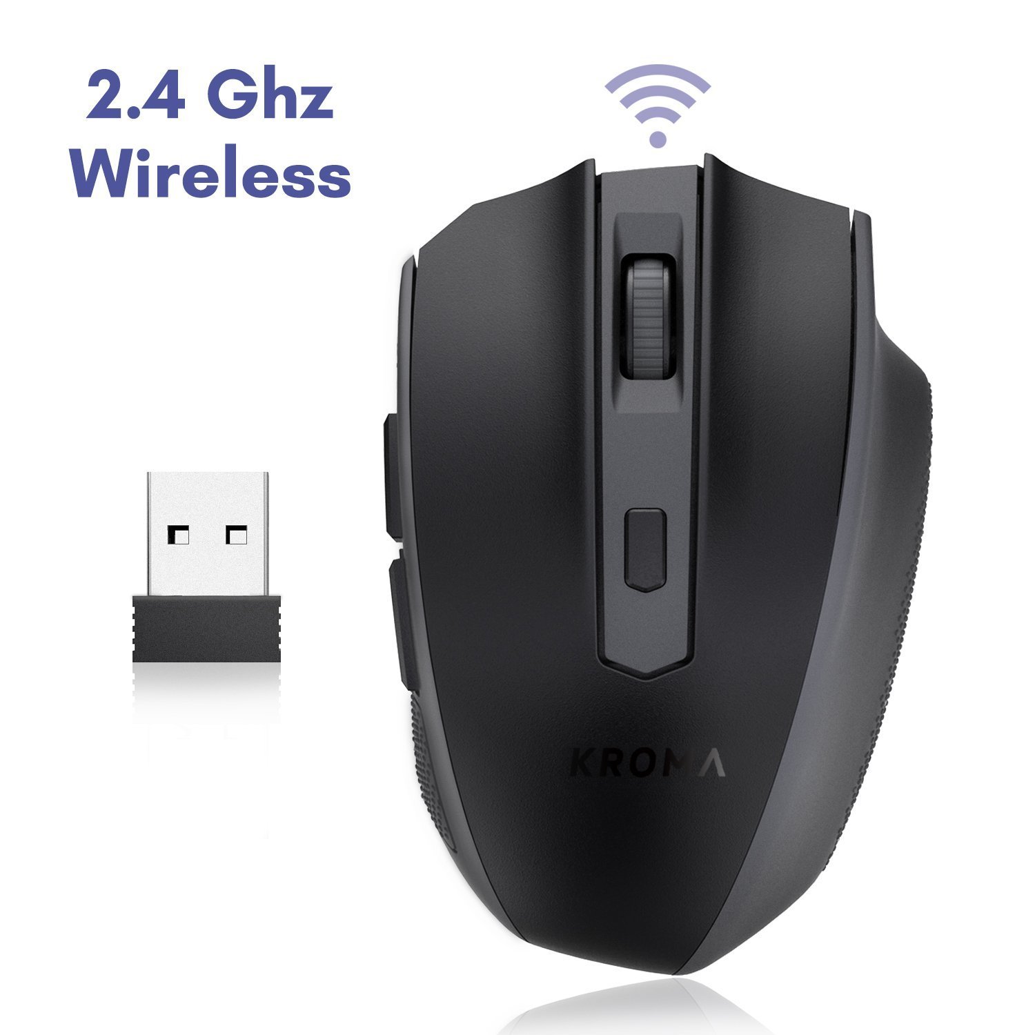 Wireless Optical Gaming Mouse, 3 Adjustable DPI Levels, 6 Buttons