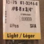 Drywall Anchor with Screw Kit, 6 pcs, Solid Wall, Light, Drill 1/4"
