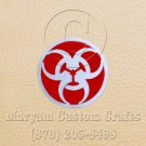 12mm x 6 Inch Long Handmade Custom Mosaic Pin Inlay Biohazard Knife and Jewellery Making - MCC012