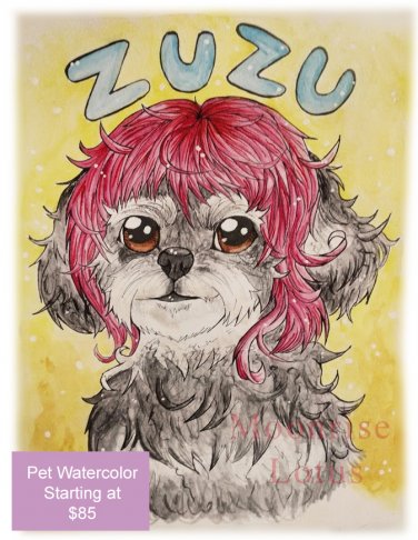 Pet  Dressed Up Watercolor Quote - Read Descriptopn