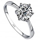 925 Silver Clear Cz Ring Size: 8 1/2