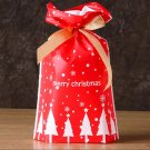 10pcs Santa Gift Bag Candy Bag Snowflake Crisp Bag Drawstring Bag Merry Christmas