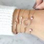 IPARAM 4 Pcs/ Set Vintage Gold Crystal Circle Arrow Bracelet for Women
