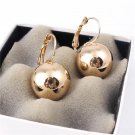 1 Pair Gold Silver Plated Earrings Fashion Jewelry Big Round