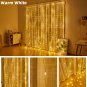 3M LED USB Power Remote Control Curtain Lights Fairy New Year Christmas