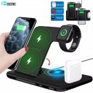 15W Qi Fast Wireless Charger Stand For iPhone 11 XR X 8 Apple Watch 4 in 1 Foldable