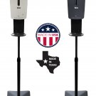 Universal Hands-Free Sanitizer Floor Stand - White