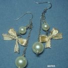 eBeauty*E0701 - Pearl & Ribbon Ear Rings