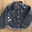 ADORABLE GIRLS SIZE 6 EMBROIDERED DENIM JACKET