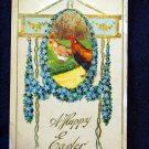1896 Chicken Hen Rooster Easter Egg Postcard