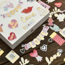 My Sweet Love Foil Gold Paper Die Cut Stickers for DIY Scrapbooking 70pcs