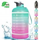Motivational Water Bottle BPA Free 2.2L/64oz Half Gallon Jug + Straw Time Maker