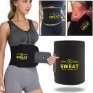 Sweet Sweat Waist Trimmer - Black/Pink | Premium Waist Trainer Sauna Belt for Men & Women