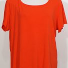 NWT EILEEN FISHER Lava Stretch Silk Jersey Top 1X Red