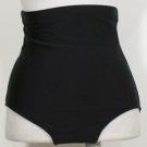 NWT SWIM SOLUTIONS Black High Hi Waist Brief Bottom 12 Tummy Control