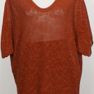 NWT EILEEN FISHER Saffron Melange Linen Grain Oval Sweater XL