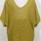 NWT EILEEN FISHER Greengold Melange Linen Grain Oval Sweater M