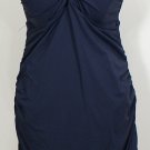 NWT ANNE COLE SIGNATURE Navy Twist Front Swimdress Swimsuit 3X Blue