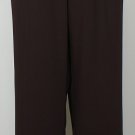 NWT ELLEN TRACY Espresso Brown Fine Textured Pants 20