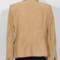 NWT ELLEN TRACY Camel Suede Punch Scallop Trim Jacket 14
