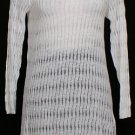 NWT EILEEN FISHER White Sheer Cotton Linen Wave Tunic Top XS