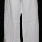 NWT EILEEN FISHER White Heavy Linen Wide Trouser Pants 4