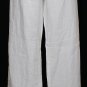 NWT EILEEN FISHER White Heavy Linen Wide Trouser Pants 2