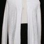 NWT EILEEN FISHER White Cotton Linen Slub Rib Mix Cardigan S