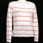 NWT EILEEN FISHER White Arabesque Fine Linen Skinny Stripe Top XL
