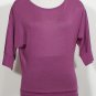 NWT EILEEN FISHER Sweet Plum Silk Cotton Jersey Ballet Neck Top S