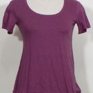 NWT EILEEN FISHER Sweet Plum Linen Jersey A-Line Top XS