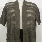 NWT EILEEN FISHER Oregano Stitched Block Linen Cardigan XS Kimono