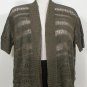 NWT EILEEN FISHER Oregano Stitched Block Linen Cardigan XS Kimono