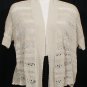 NWT EILEEN FISHER Natural Stitched Block Linen Cardigan XS Kimono