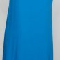 NWT EILEEN FISHER Hot Deep Aqua Colorblock Cutout Viscose Jersey Dress L
