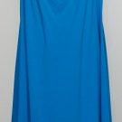 NWT EILEEN FISHER Hot Aqua Viscose Jersey Cowl Nk Sleeveless Dress XL