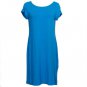 NWT EILEEN FISHER Hot Aqua Viscose Jersey A-line Dress M