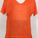 NWT EILEEN FISHER Firefly Silk Tussah Jersey Chiffon Trim Box Top XL
